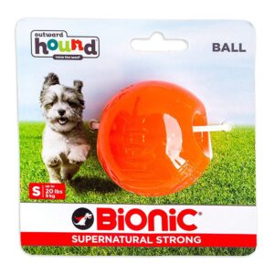 Bionic Ball Orange Durable Dog Treat Toy Small
