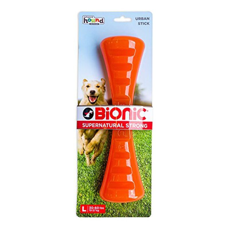 Bionic Stick Orange Durable Dog Treat Toy Large