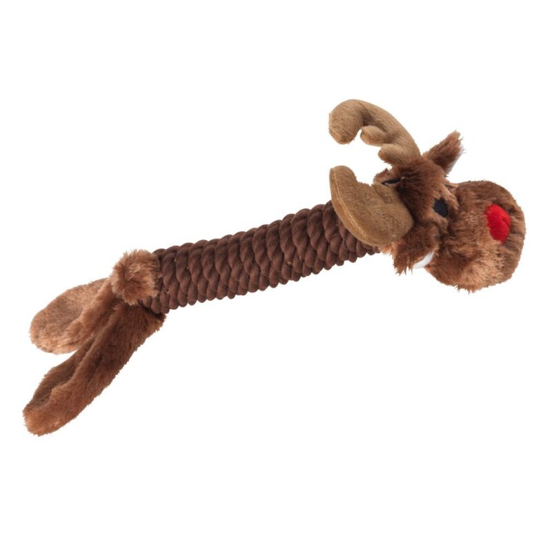 House of Paws Christmas Rope Reindeer Dog Toy